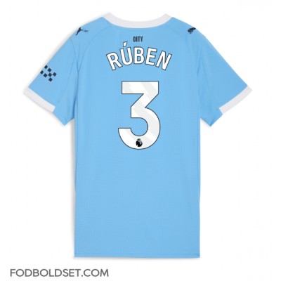Manchester City Ruben Dias #3 Hjemmebanetrøje Dame 2025-26 Kortærmet Manchester City Ruben Dias #3 Hjemmebanetrøje Dame 2025-26 Kortærmet